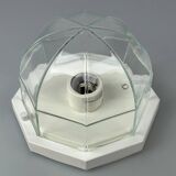 60s 70s ceiling lamp Glashütte Limburg Germany Plafoniere glass & metal