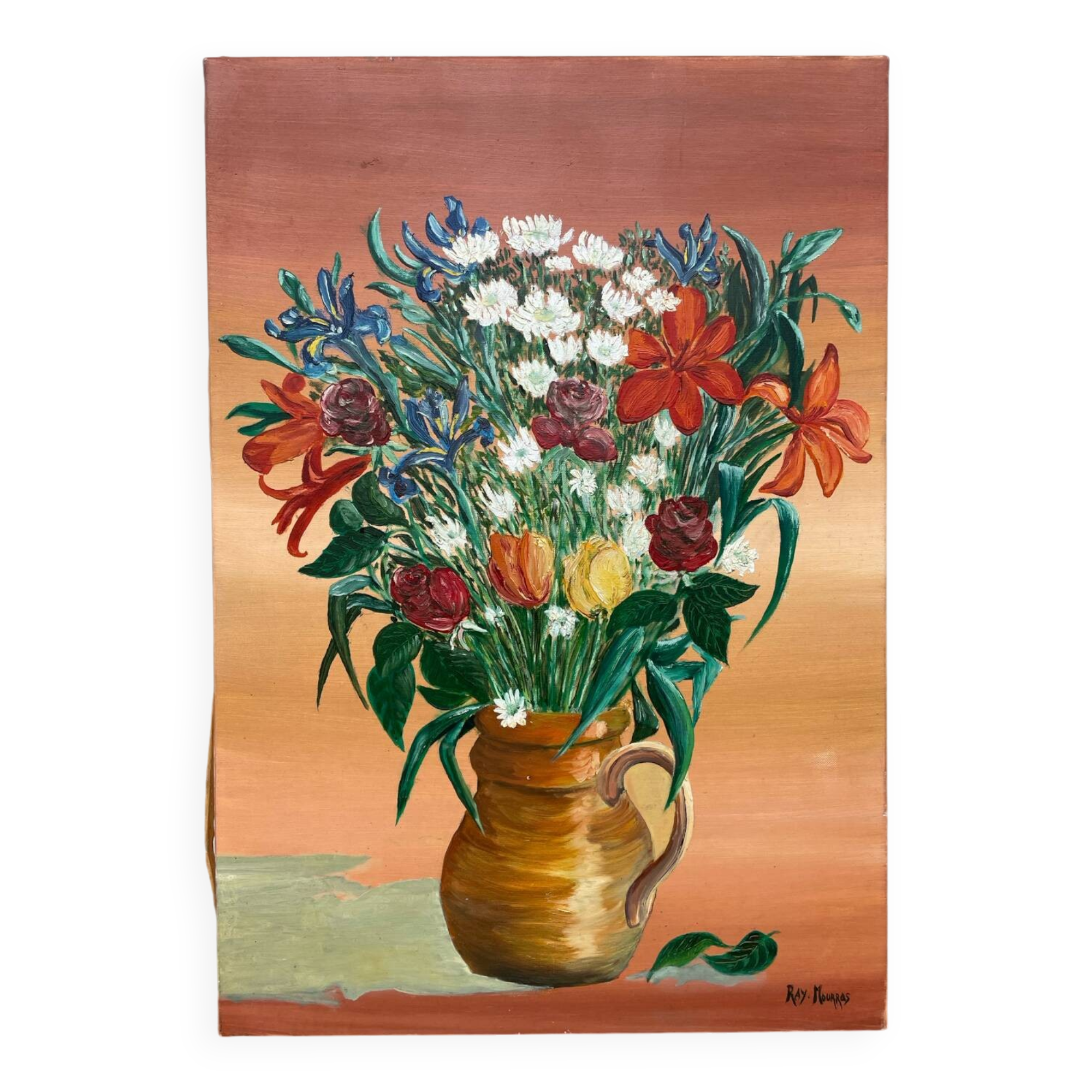 Painting of a bouquet / oil painting on canvas