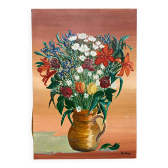Painting of a bouquet / oil painting on canvas