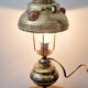 Art Nouveau style brass lamp