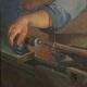 Modern painting signed by Mario Venzo, oil on canvas, Italy, 1950.