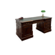 Classic English Desk Green Leather Inlay