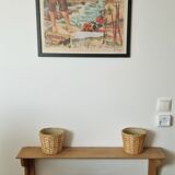 Old wall or standing shelf in solid pine