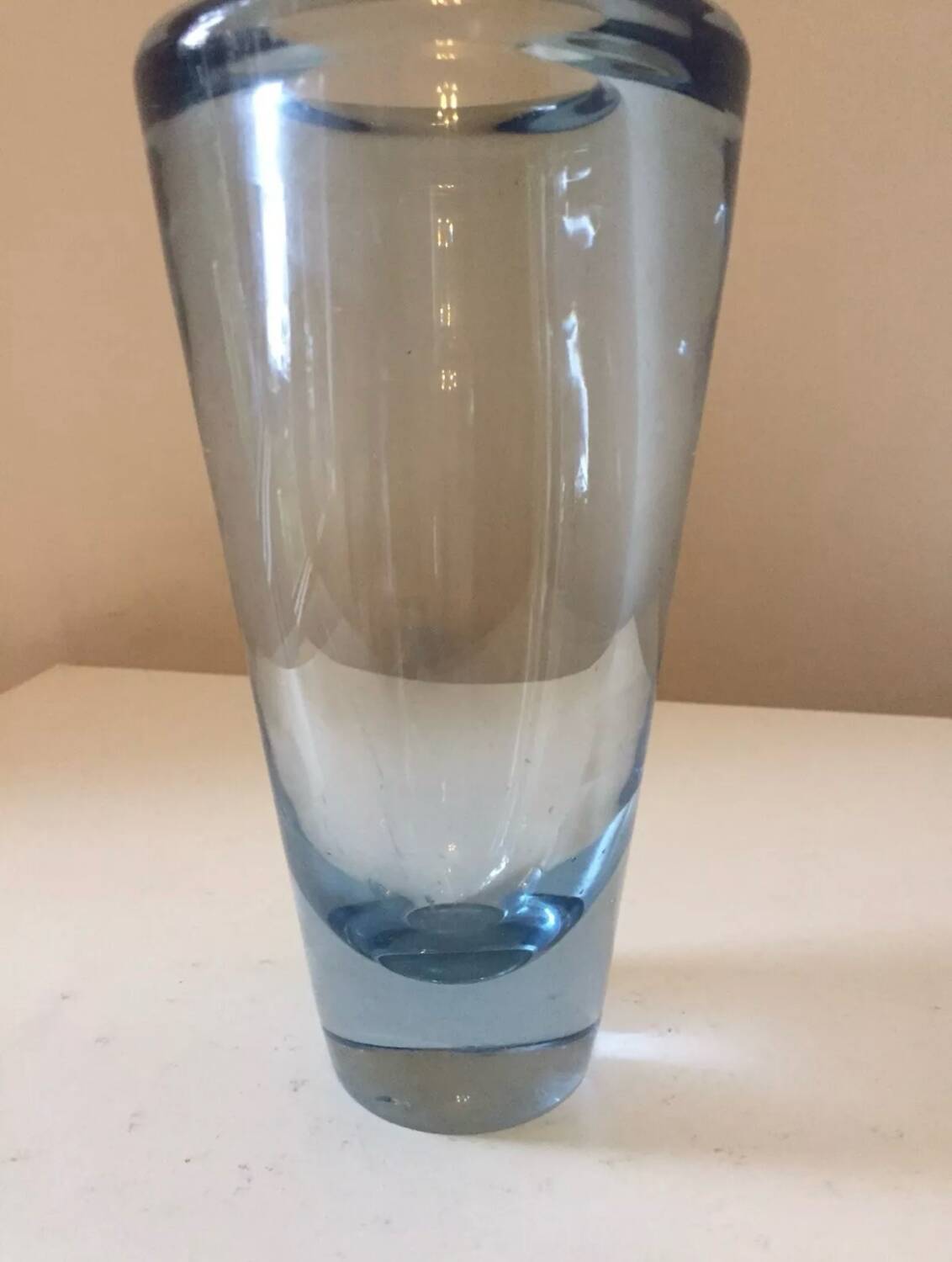 Crystal Vase 1960 Scandinavian Designer Per Lutken Holmegaard