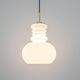 Grande suspension en verre opalin blanc par Peill Putzler, Allemagne, 1970