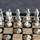 Jeu d échecs en bois et nacre