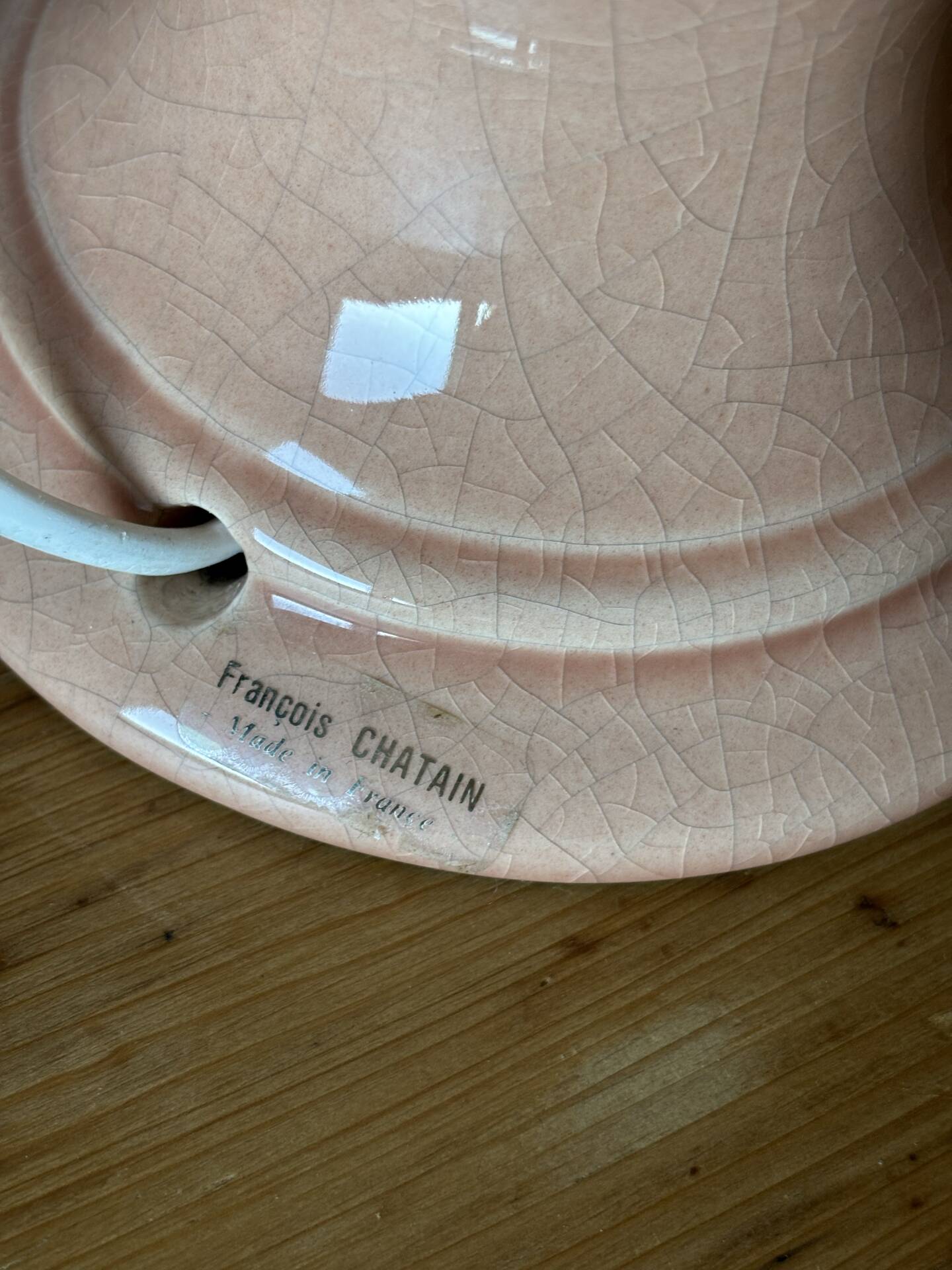 Cracked ceramic lamp - French manufacture