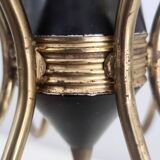 Revolving Brass and Varnished Iron Coat Rack, Italy