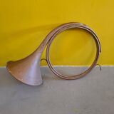 Antique French Copper Hunting Horn, Late 19th Century.
