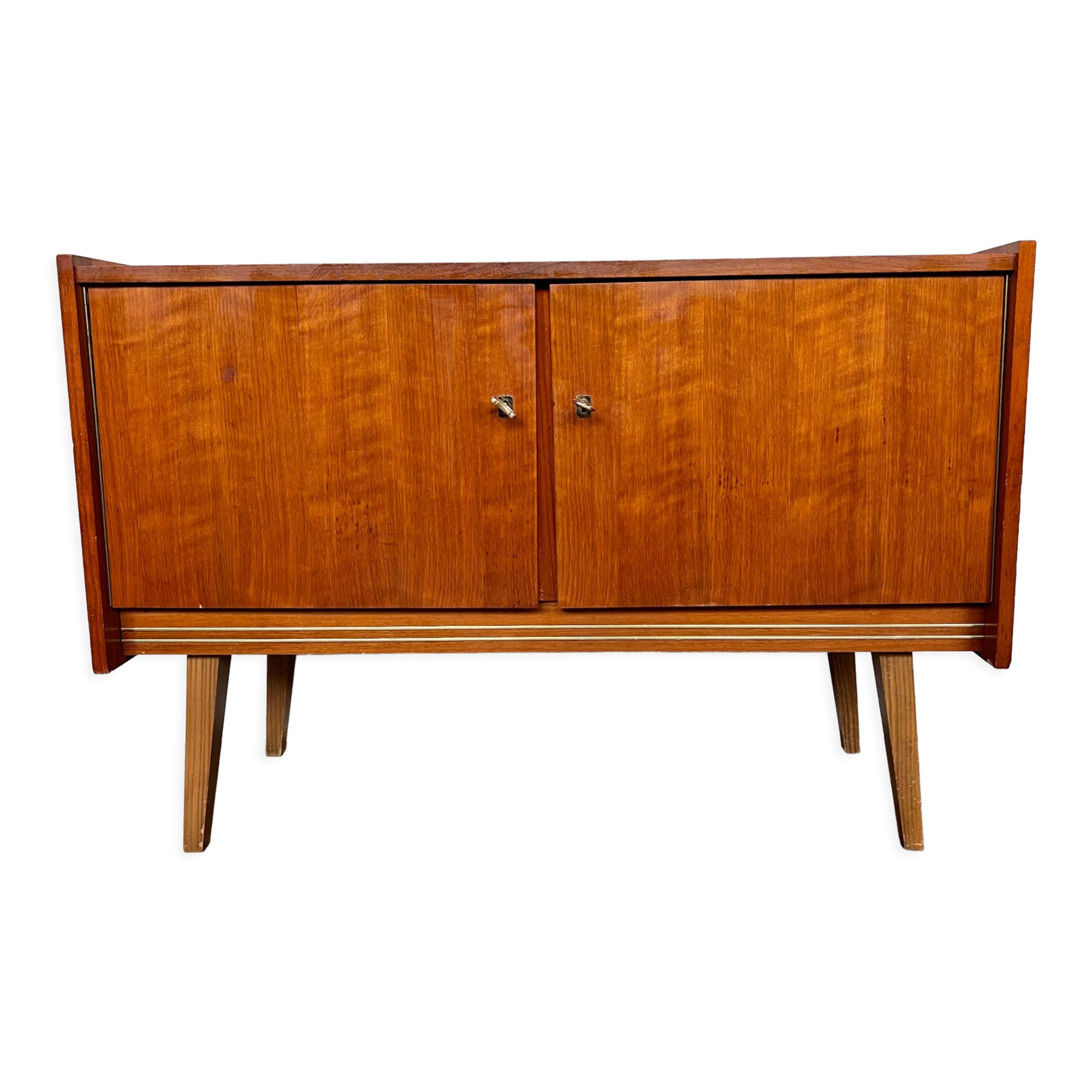 Vintage teak compass feet