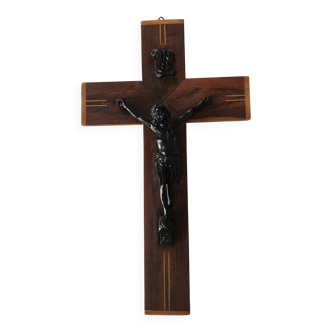 Antique metal and wood crucifix