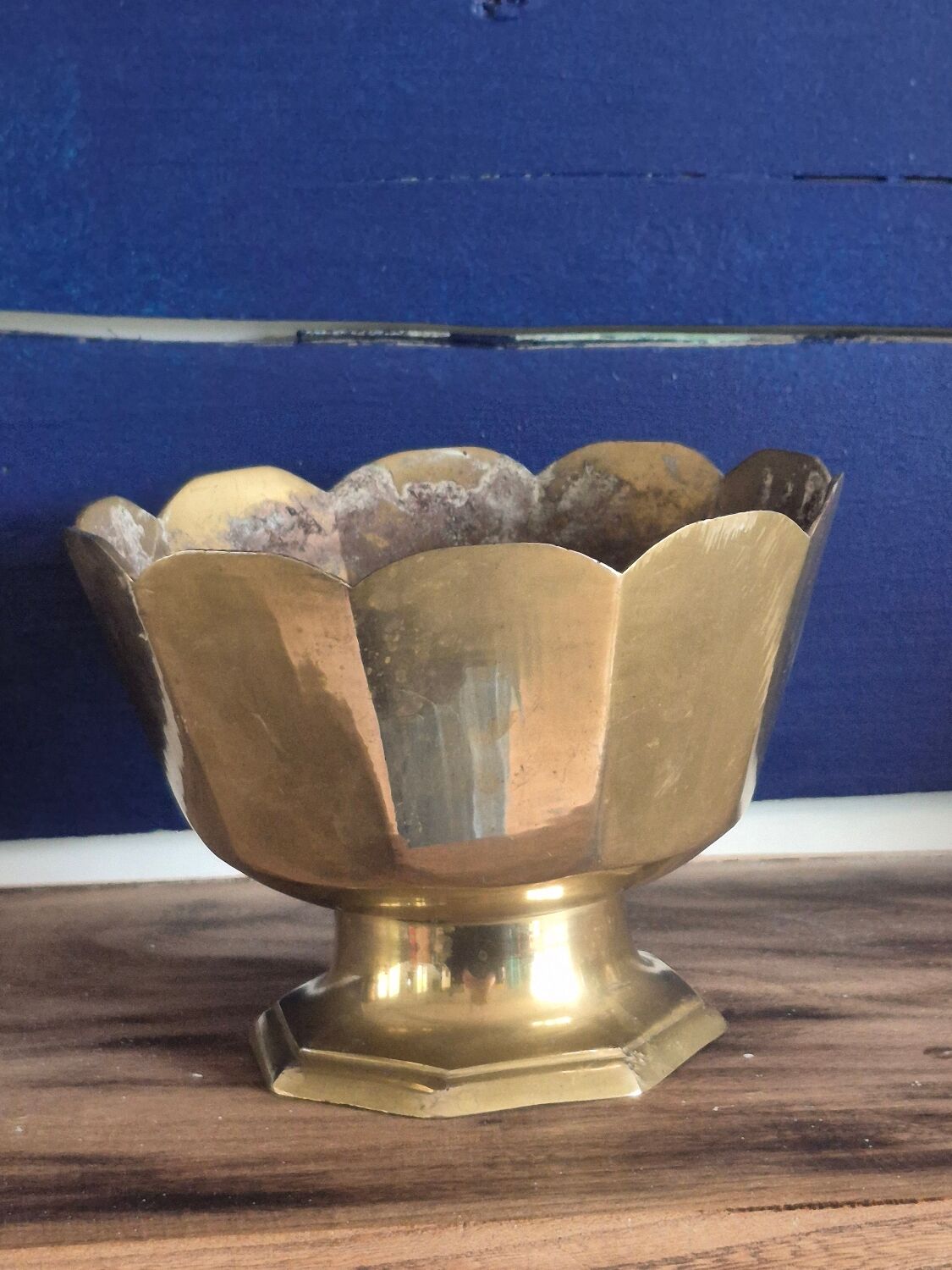 Golden brass cup