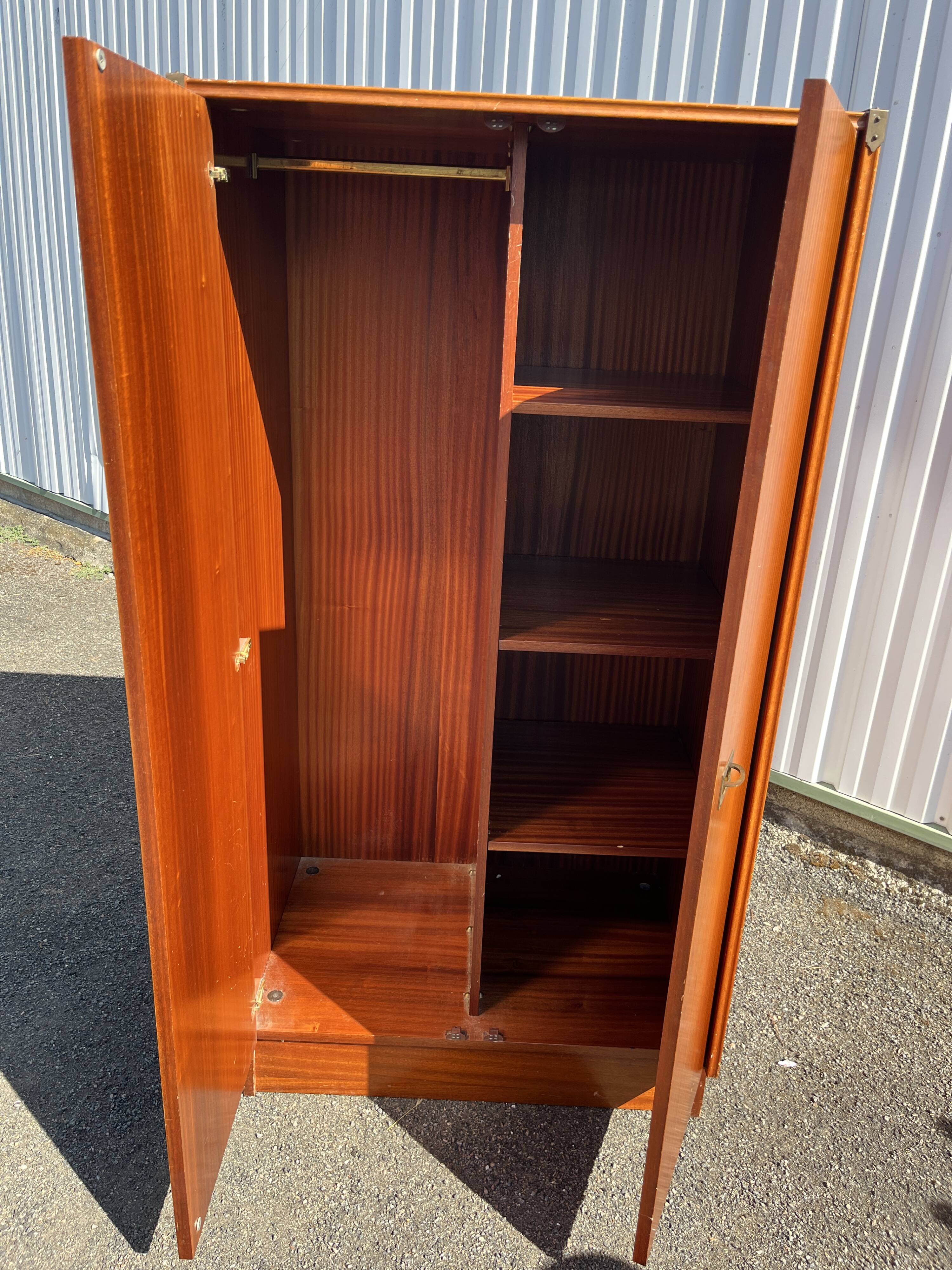 Vintage wooden tall cabinet – Scandinavian style from the 60s