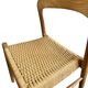 Chaise en bois massif avec assise tressée