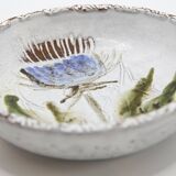 Thistle dish in chamotted earth by Albert Thiry in Vallauris