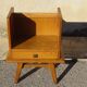Oak bedside table with tapered legs