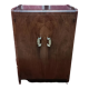 Art deco bar furniture symmetrical walnut veneer