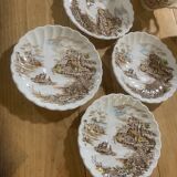4 cups coffee with Johnson bros saucers