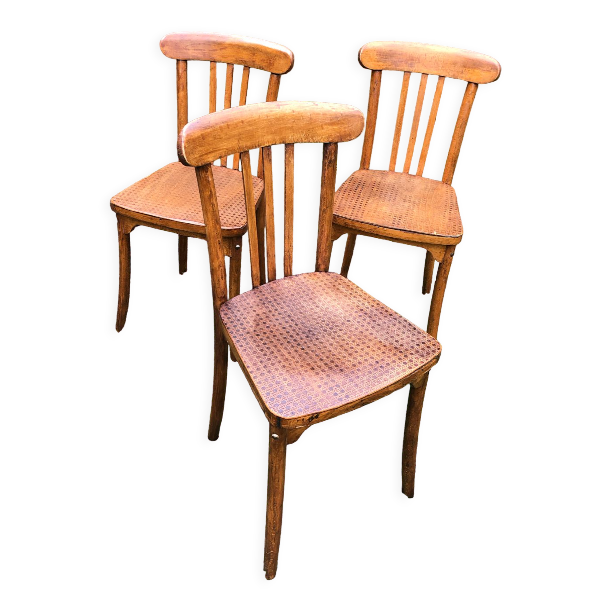 Trio chaises bistrot monobloc