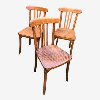 Trio chaises bistrot monobloc