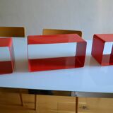 Modular bookcase made up of 3 boxes