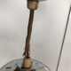 Vintage sphere pendant light in silver metal from the 70s