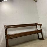 Antique wooden bench with pinned construction