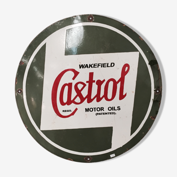 Ancienne plaque émaillée castrol