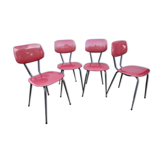 Lot de 4 chaises rénovées