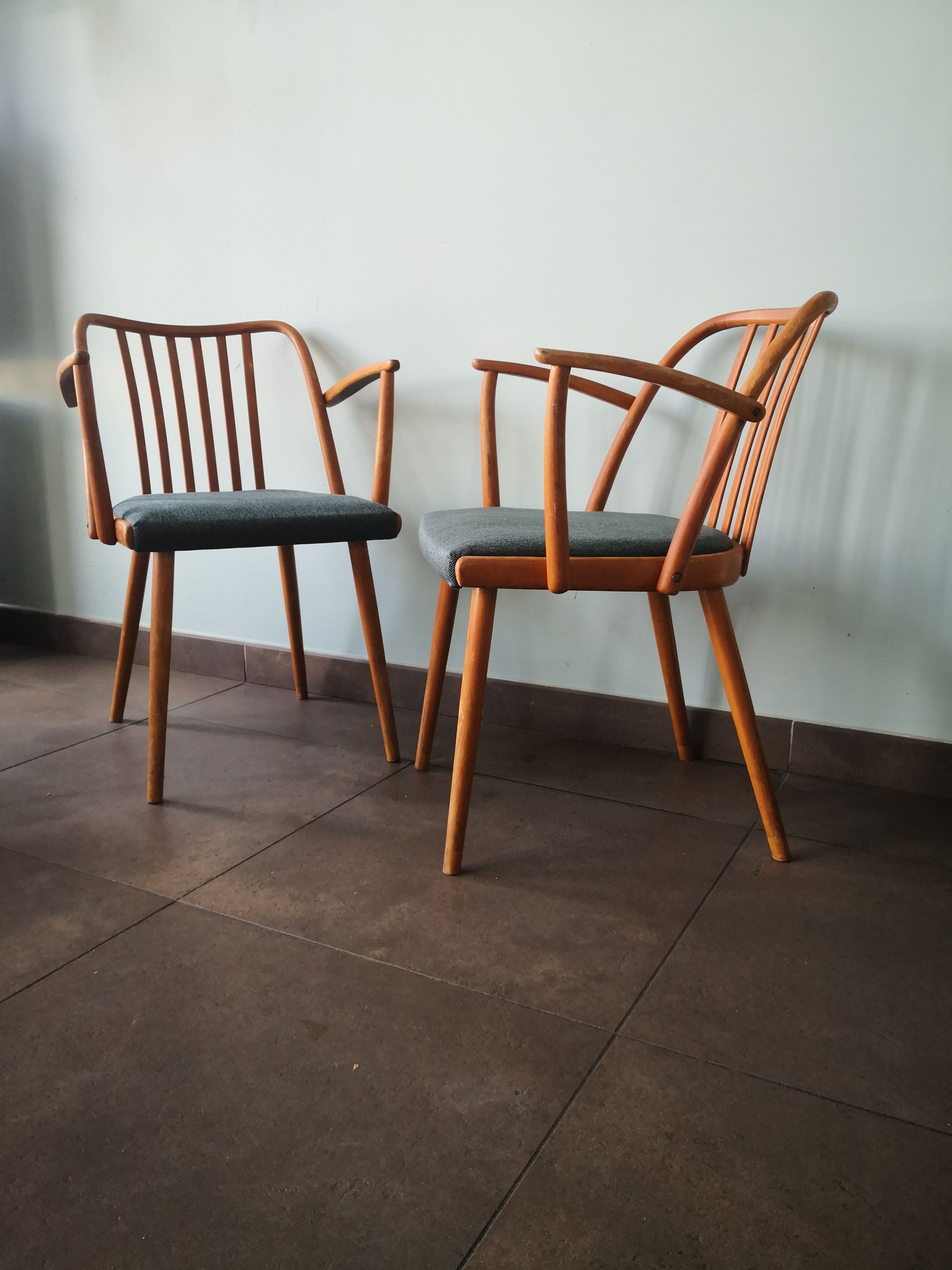 Pair of Scandinavian style armchairs, Antonin Suman, for TON, Czech Meal, 70s