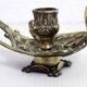 Art Nouveau "bird" candlestick in brass or bronze