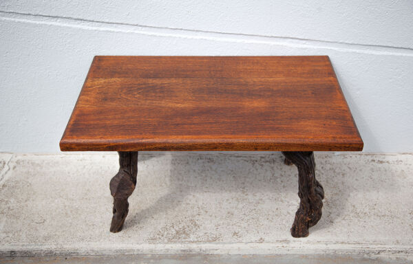 Table basse ceps de vigne et bois vintage