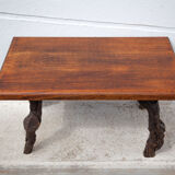 Coffee table vines and vintage wood