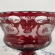 Large red and white overlay glass bowl, Bohemian 20th century