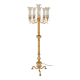 Bronze and gilded brass floor lamp with six lights