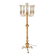 Bronze and gilded brass floor lamp with six lights