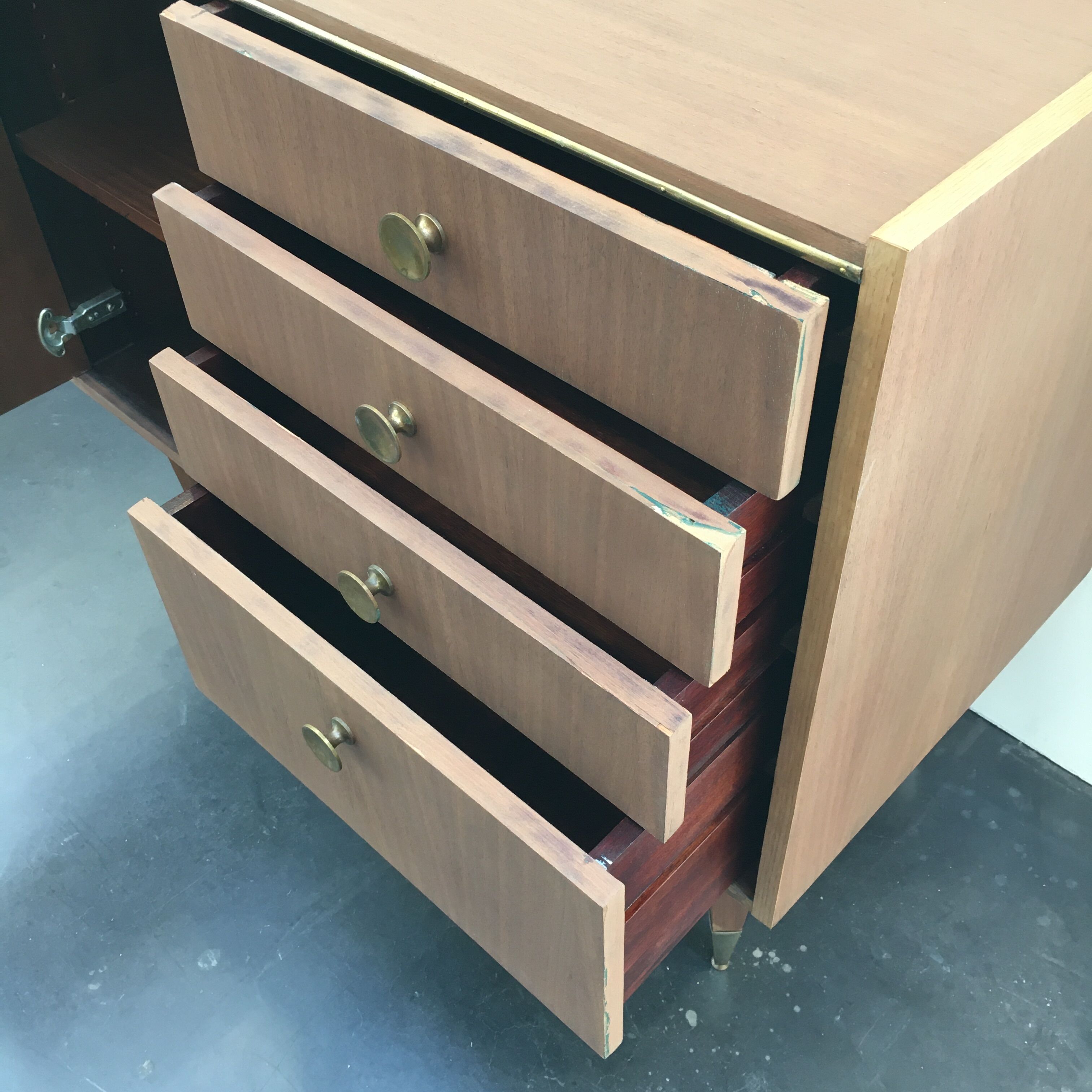 Scandinavian style teak chest of drawers