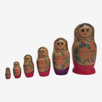Traditional russian dolls "matryoshkas" from the 70s