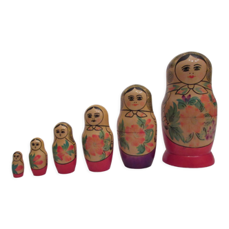 Traditional russian dolls "matryoshkas" from the 70s