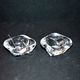 Vintage BAYEL crystal salt shakers - Salerons Modernist Design free form 1960