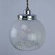 Mid-Century Italian Chrome and Murano Glass Pendant Lamp