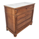 Chest of drawers white marble early twentieth century
