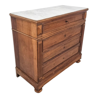 Chest of drawers white marble early twentieth century