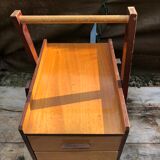 Travailleuse boîte à couture années 50