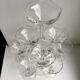 Set of 9 champagne coupettes engraved 40-50 years