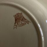 Set of 6 Gien ivory soup plates with gadroons 1938 - 1955