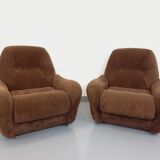 Pair of vintage corduroy armchairs from the 70s