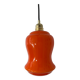 Vintage electrified orange suspension lamp with new