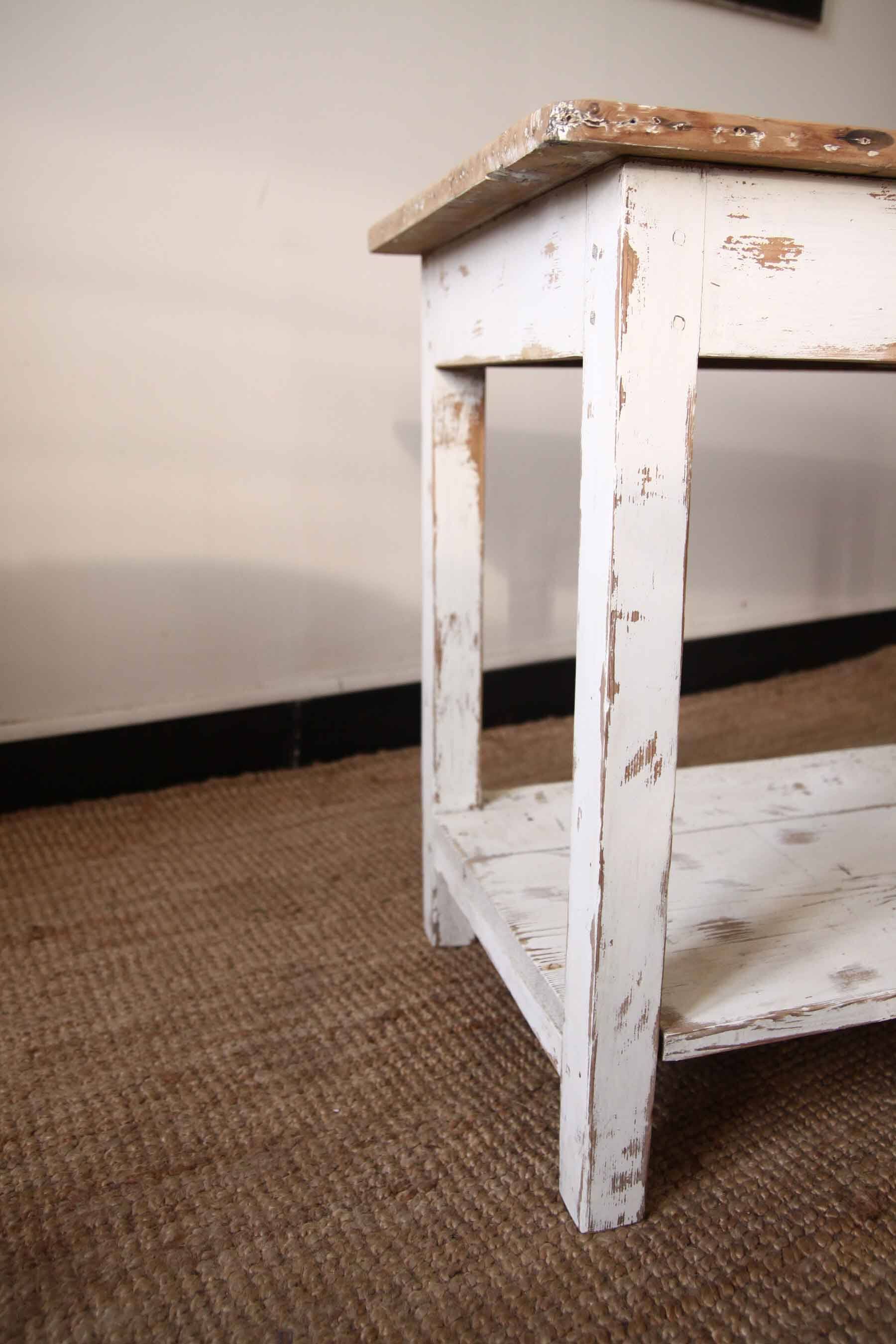 Shabby chic wooden console