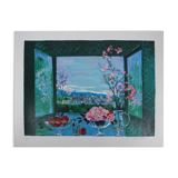 Michel Henry: Still life overlooking the city, original signed silkscreen print